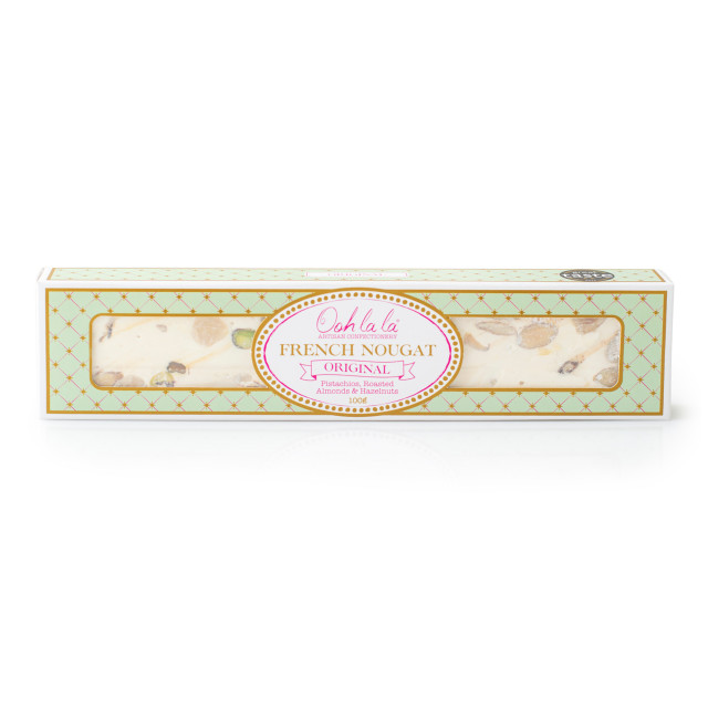 Ooh La La Artisan Confectionery Original French Nougat Bar, 100g angle