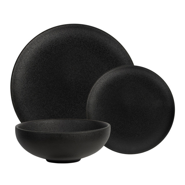 Maxwell & Williams Caviar Black 12-Piece Dinner Set
