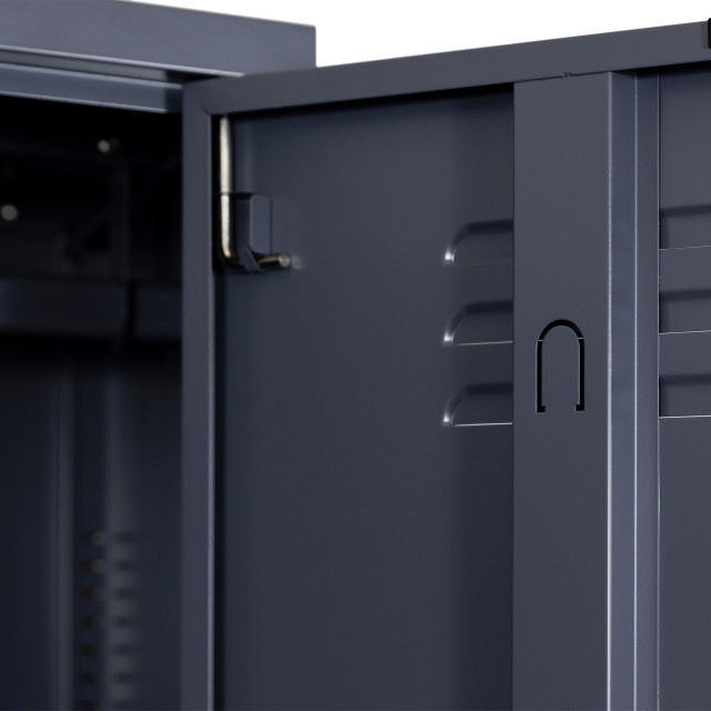 Popstrukt Sugar Cube Double Locker - Carbon Grey detail