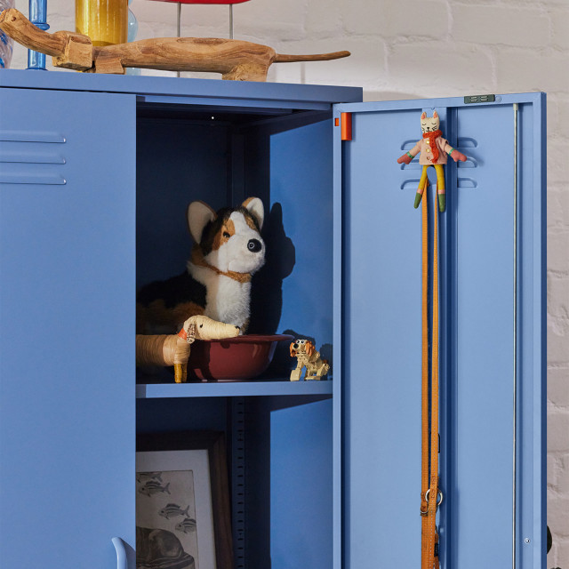 Popstrukt Sugar Cube Double Locker - Pigeon Blue close up