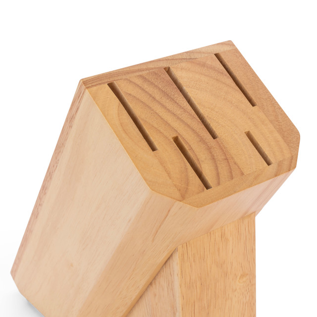 Sagenwolf Performance Rubber Wood Knife Block, 5 Slot detail