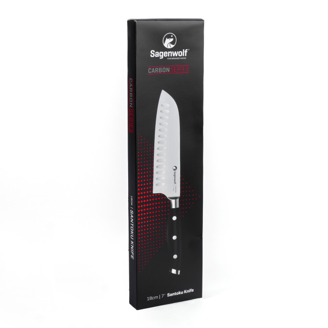 Sagenwolf Performance Santoku Knife, 18cm front packaging