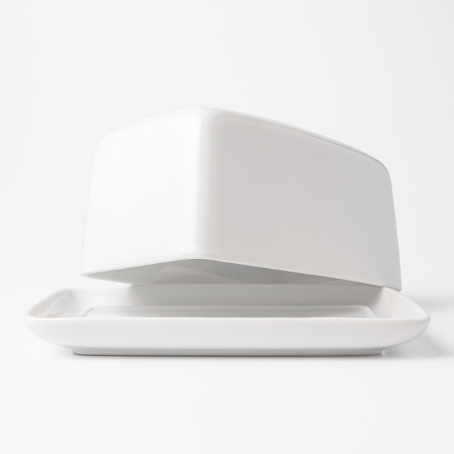 Yuppiechef Porcelain Butter Dish - White detail
