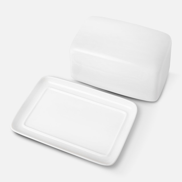 Yuppiechef Porcelain Butter Dish - White detail