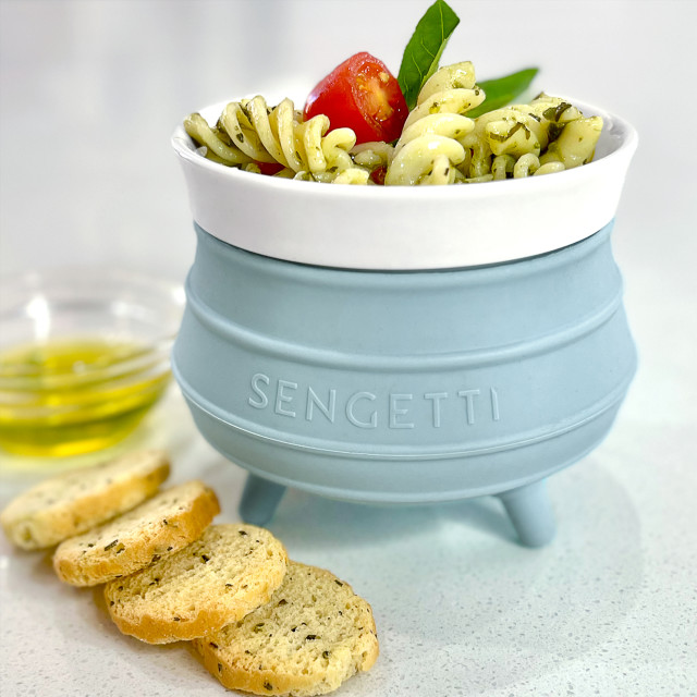 Sengetti Medium Potjie Pot - Aqua with food