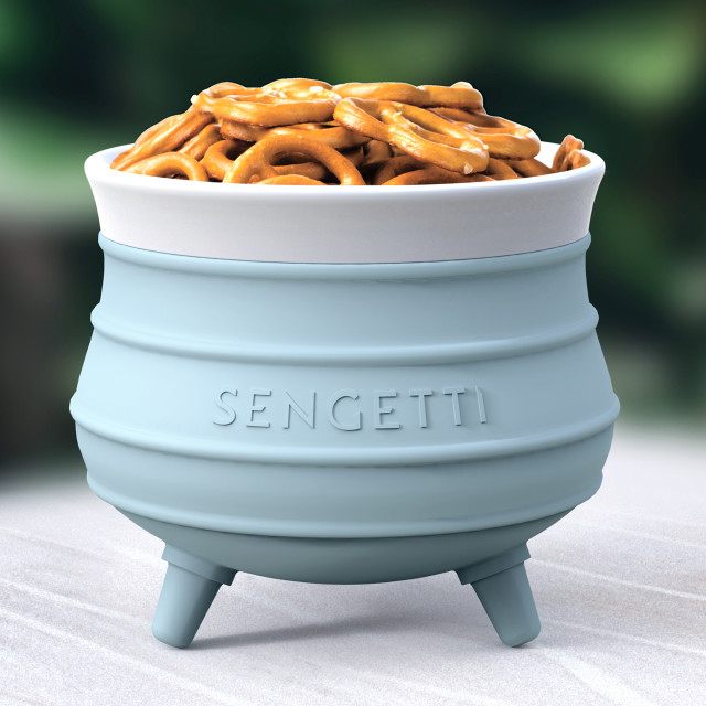 Sengetti Medium Potjie Pot - Aqua wit Pretzels