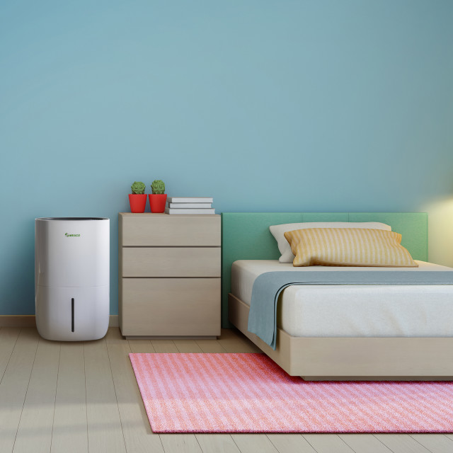 Meaco Dry ABC Range Compressor Dehumidifier, 20L in the bedroom
