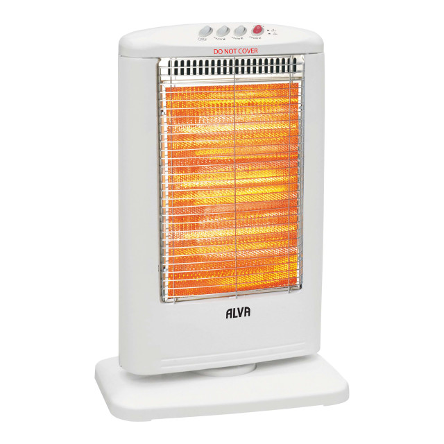 Alva Electric Halogen Heater, 1200W - White