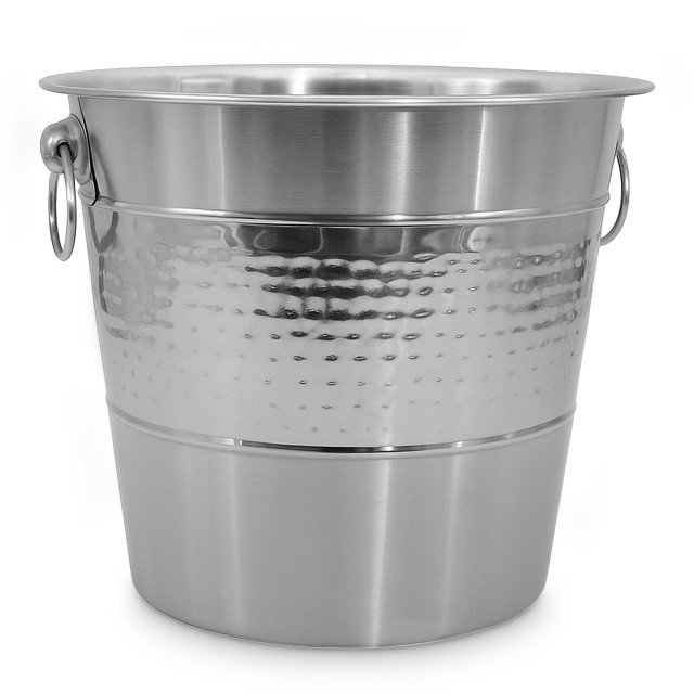 Bar Butler Hammered Champagne Bucket with Ring Handles, 4.5L