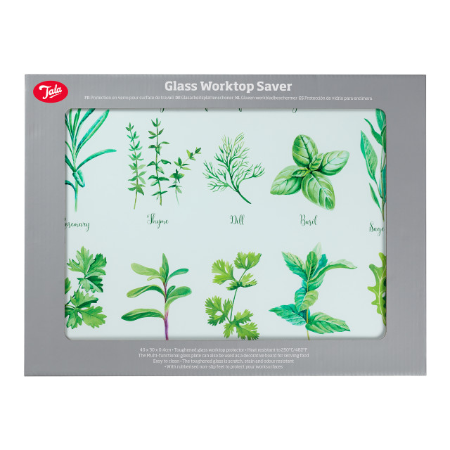 Tala Herbs Glass Worktop Saver packaging