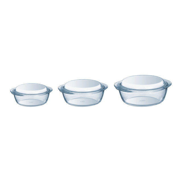 Pyrex Round Glass Casserole with Lid - 1.3L and other sizes