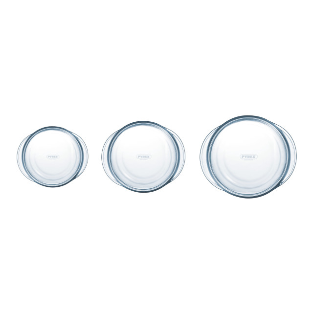Pyrex Round Glass Casserole with Lid - 2.1L and other sizes top view