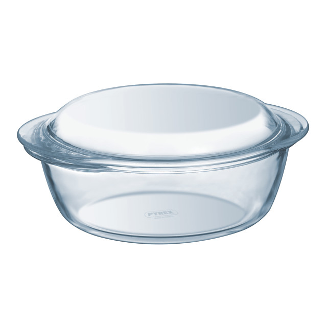 Pyrex Round Glass Casserole with Lid - 2.1L