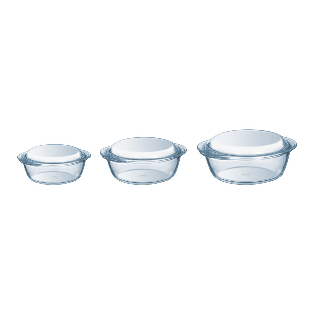 Pyrex Round Glass Casserole with Lid - 2.1L and other sizes
