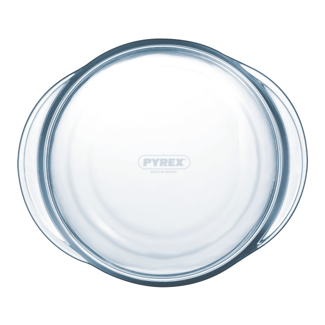 Pyrex Round Glass Casserole with Lid - 3L top view