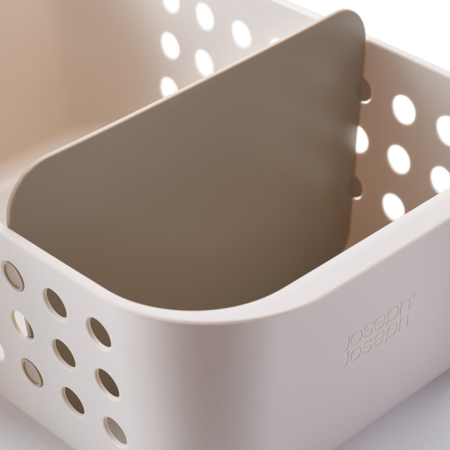 Joseph Joseph EasyStore Large Bathroom Storage Basket close up of the devider