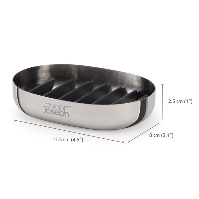 Joseph Joseph EasyStore Luxe Quick Drain Soap Dish measurements