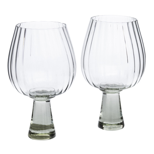 Ngwenya Glass Optic Thick Based Copa Gin & Tonic - Set of 4