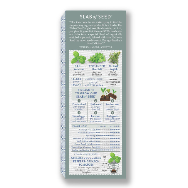 Sow Delicious Slab of Seed Italian Herbs angle