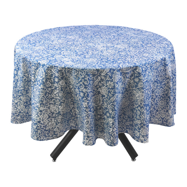 DSA Imari Blue Range Round Tablecloth - 180cm detail on the table