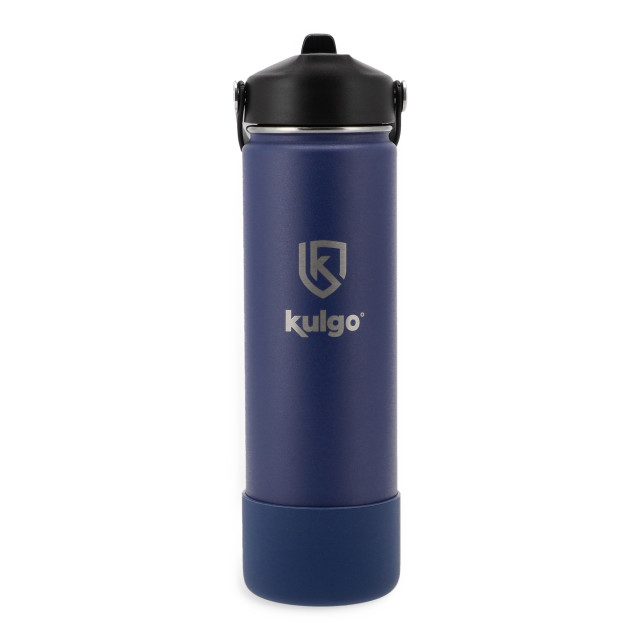 Kulgo Flask with Straw Cap, 700ml - Storm angle