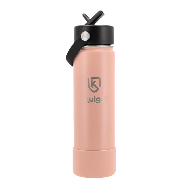 Kulgo Flask with Straw Cap, 700ml - Blush