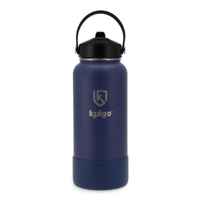 Kulgo Flask with Straw Cap, 1L - Storm angle