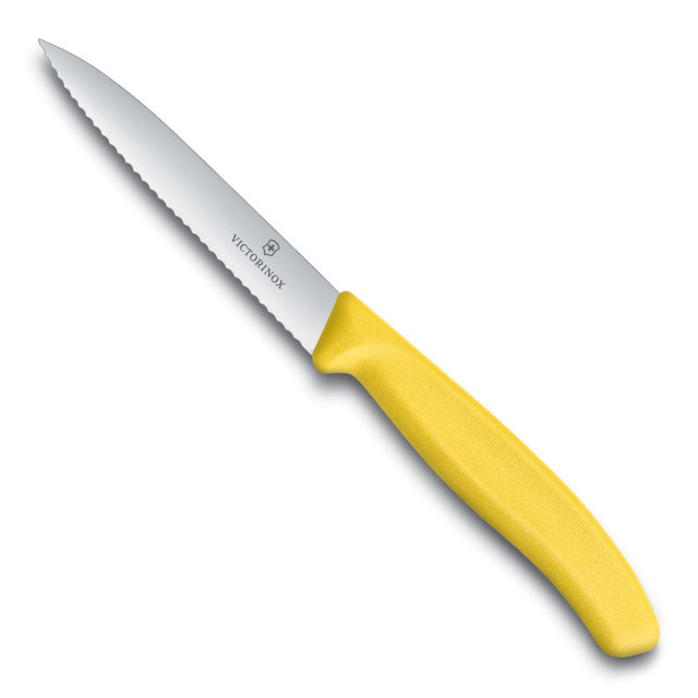 Victorinox Swiss Classic Serrated Paring Knife, 10 cm - Yellow