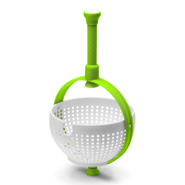 Dreamfarm Spina Salad Spinner & Colander angle