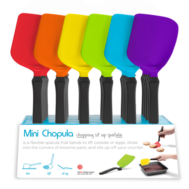 Dreamfarm Mini Chopula Spatula - Purple packaging with other colours