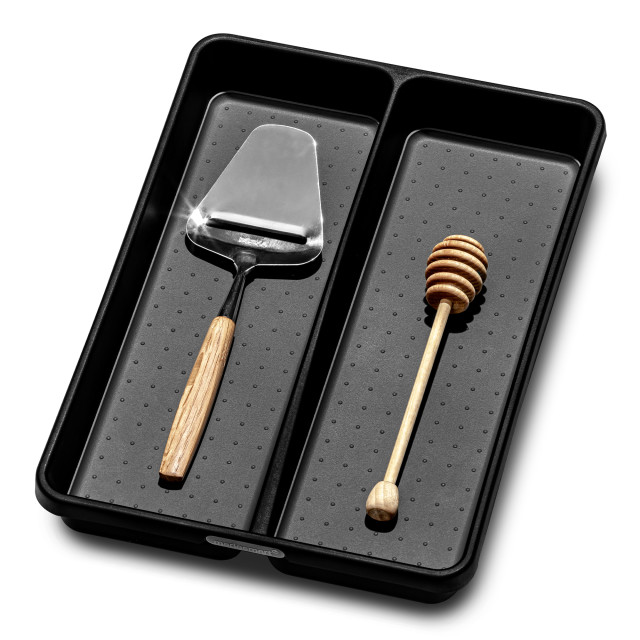 Madesmart Classic Mini Utensil Tray - Antimicrobial Carbon with kitchen utensils