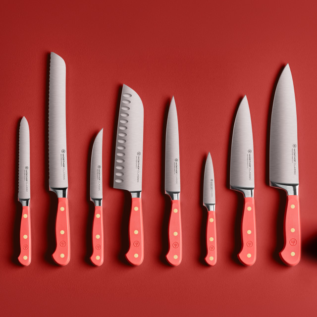 Wusthof Classic Chef's Knife, 16cm - Coral Peach with other knives