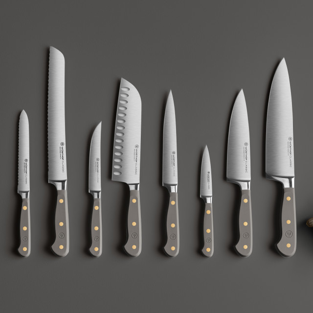 Wusthof Classic Chef's Knife, 16cm - Velvet Oyster with other knives