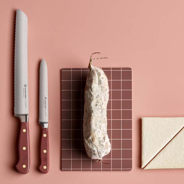 Wusthof Classic Double Serrated Bread Knife, 23cm - Tasty Sumac on the table