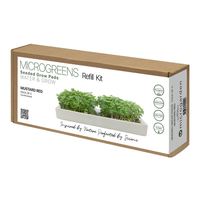 MicroGarden Microgreens Mustard Red Seeded Grow Pads Refill, Pack of 5