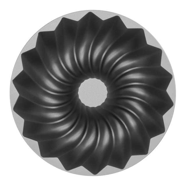 MasterClass Non-Stick Cast Aluminium Decorative Cake Tin, Swirl angle