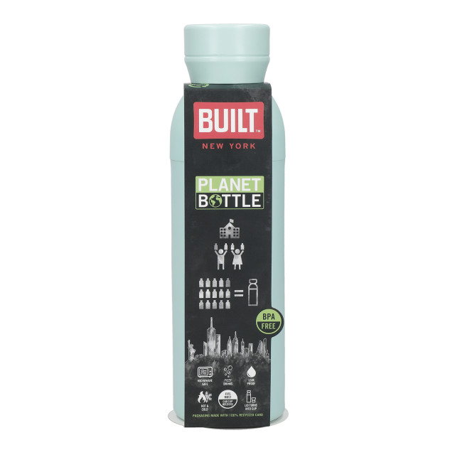 Built Planet Eco Friendly Recycled Water Bottle, 500ml - Green packaging