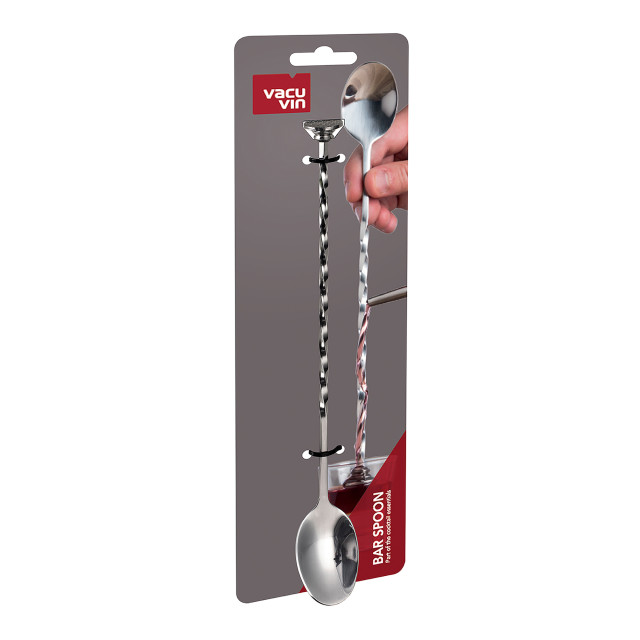 Vacu Vin Cocktail Spoon - Silver packaging
