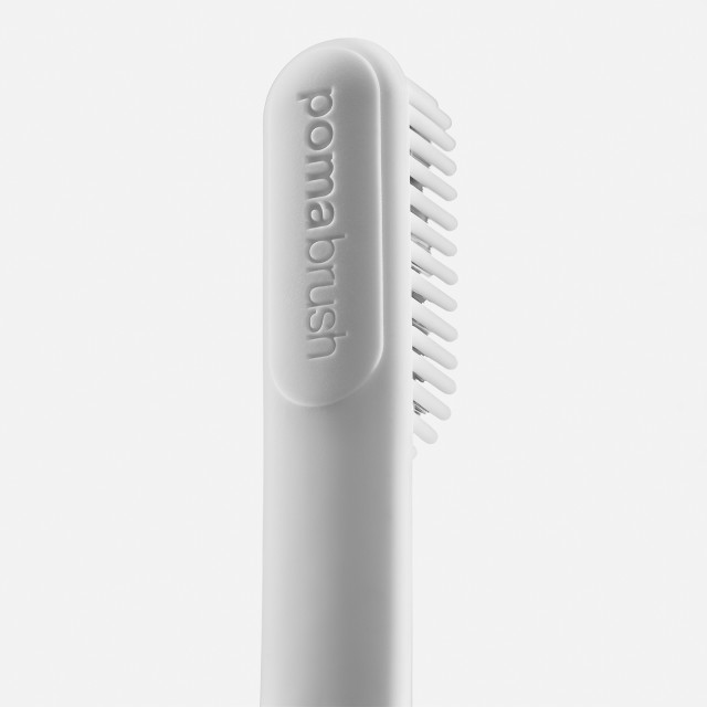 PomaDent Pure Silicone Brush Heads Pack of 2 - White detail