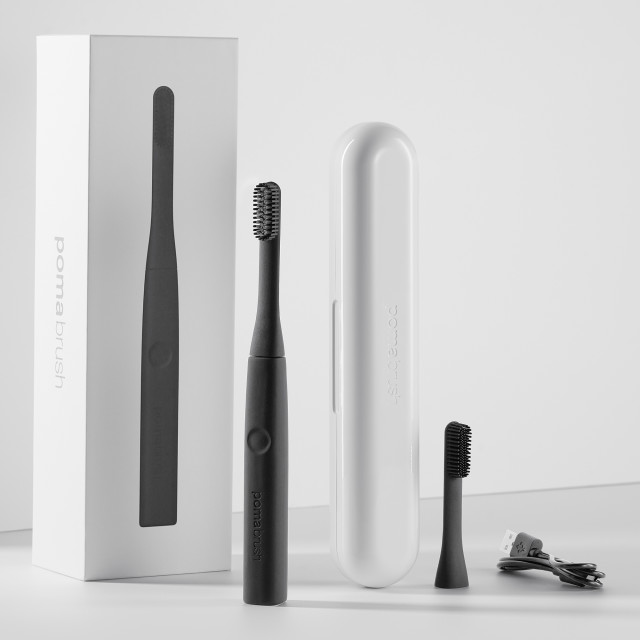 PomaDent PomaBrush Electric Toothbrush Set - Black & White