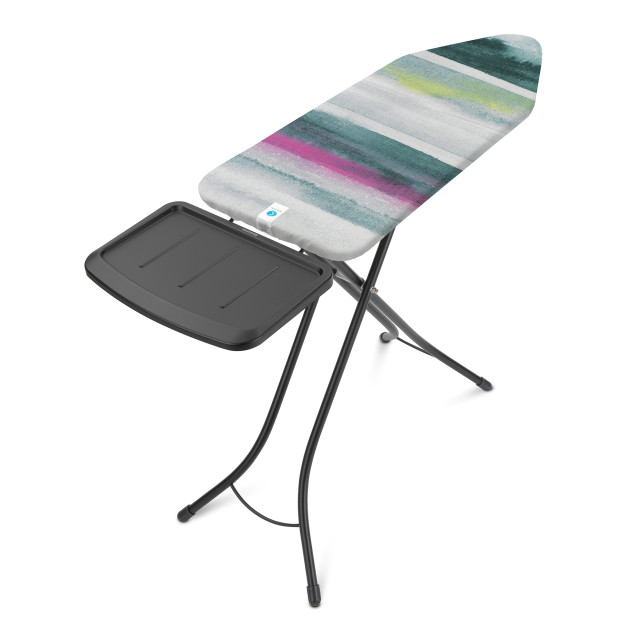 Brabantia Ironing Board With Solid Steam Unit Holder, 124cm x 45cm angle