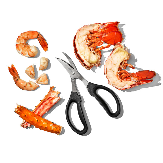 OXO Good Grips Seafood Scissors with cut lobster