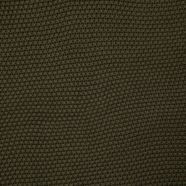 Thread Office Knitted Cotton Throw - Olive close up