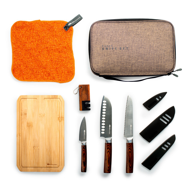 GSI Outdoors Rakau Knife Set, Set of 3 angle