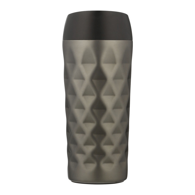 Snappy Diamond Double Wall Stainless Steel Tumbler - Charcoal angle