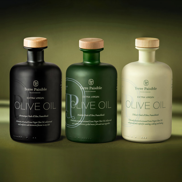 Terre Paisible Delicate Extra Virgin Olive Oil, 500ml with other bottles