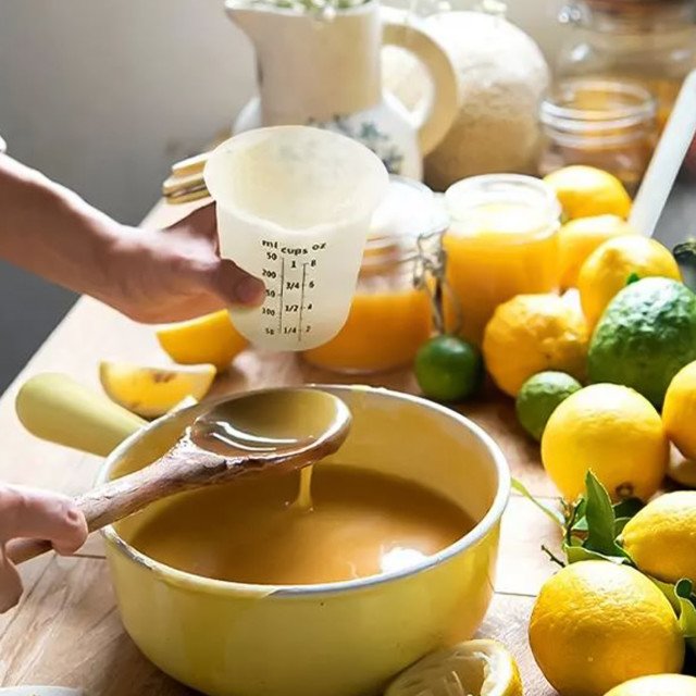 Creative Cooking Silicone Measuring Jug - 1 Cup with citrus fruits