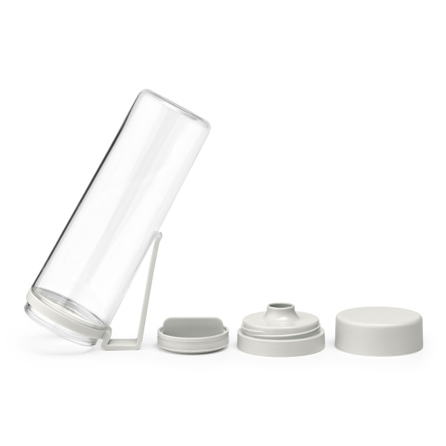 Brabantia Make & Take Water Bottle with Strainer, 500ml - Light Grey angle