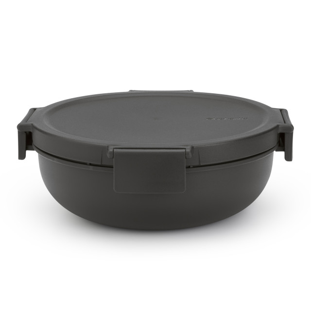 Brabantia Make & Take Salad Bowl, 1.3L - Dark Grey