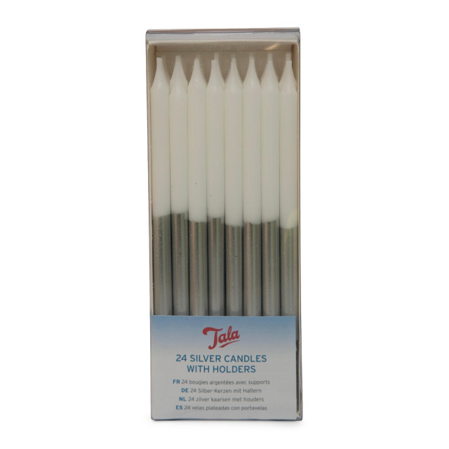 Tala Birthday Candles, Set of 24 sliver